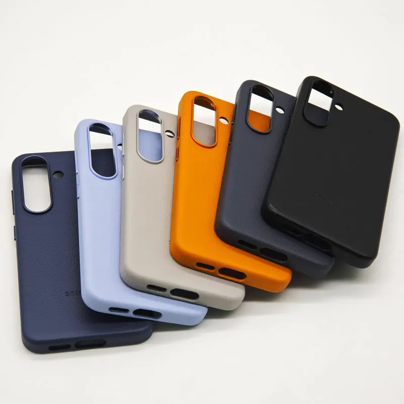 Wysokiej jakości etui na telefon z ekologicznej skóry do Samsung Galaxy S25 Ultra Plus S25Edge, biznesowa obudowa ochronna na tył S25+ S25Ultra — zdjęcie produktu 5