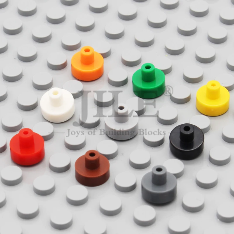 50 Stück MOC Bausteine 20482 Runde Fliesen 1x1 mit Stange und Kleinem Loch Kompatible Bauklötze Pädagogisches Kreatives DIY-Spielzeug – Detail 3