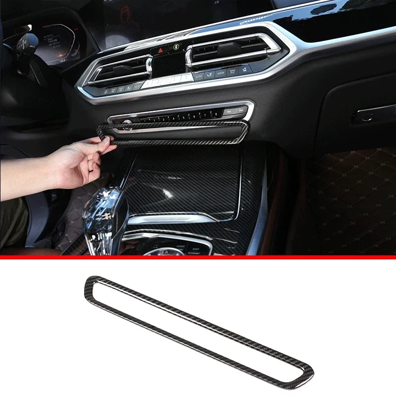 

For BMW X5 G05 X6 G06 X7 G07 2019-2022 ABS Carbon Fiber Style Center Control Volume Adjustment Frame Decorative Stickers