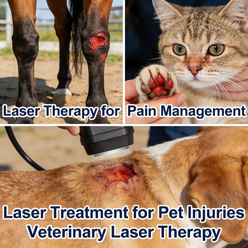 Best 5W 650nm 808nm Class 4 Handheld Cold Laser, Red Light Veterinary Therapy for Canine Hip Dysplasia Arthritis Pain Management