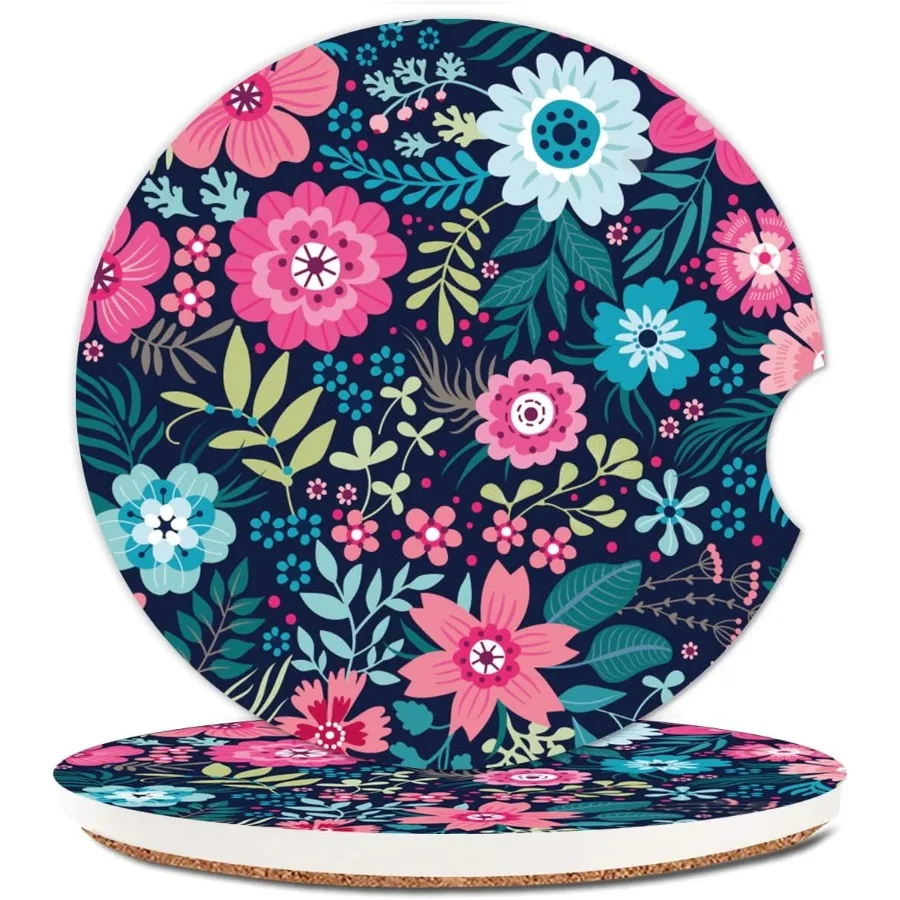 

Впитывающие автомобильные подстаканники, 2 упаковки, милые автомобильные подставки с вырезом на палец для женщин и мужчин, керамический камень 2,56 дюйма и не шкра