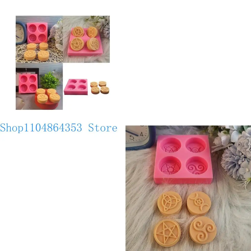 

652F Multipurpose Sturdy Silicone Symbol Holder Mold Set Portable for Resin Plaster Craft Supplies Assorted Sizes
