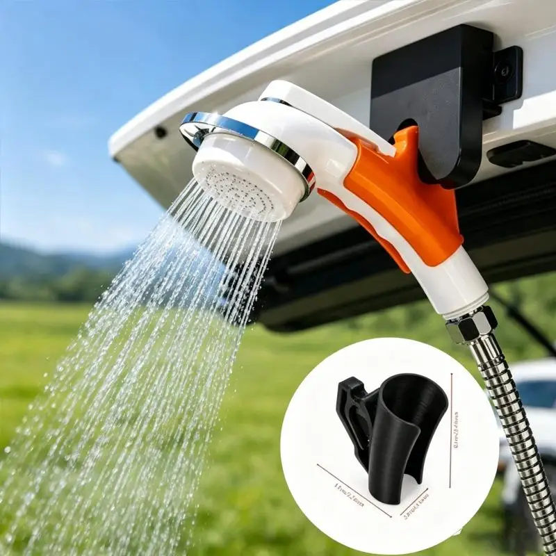 Lift-Up Tailgate Shower Bracket, RV Camper Van Outdoor Shower Clip, Sturdy Buckle Easy Install For Off-Road Camping Road Trips