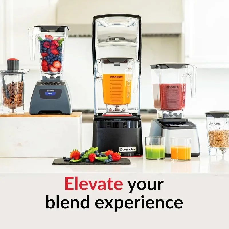 Blendtec Total Classic Original Blender and 75 oz FourSide Blender Jar - Kitchen Blender Bundle - Red