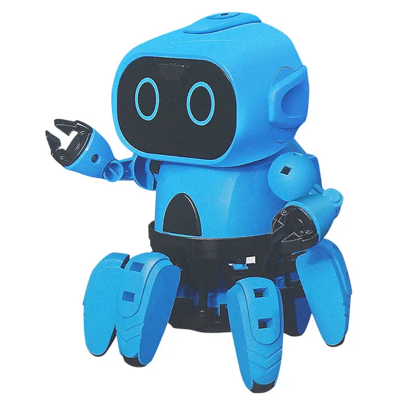 6-Legged Interactive Robot Toys Gesture Sensing Infrared Obstacle Walking Robot DIY Assemble Smart Tracking Toys Children Gift