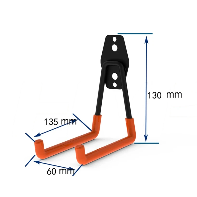 Zware metalen haak Garage Organizer Wandmontage Fietshanger Haken Wandmontage Antislip opberghaak voor ladders Tuingereedschap