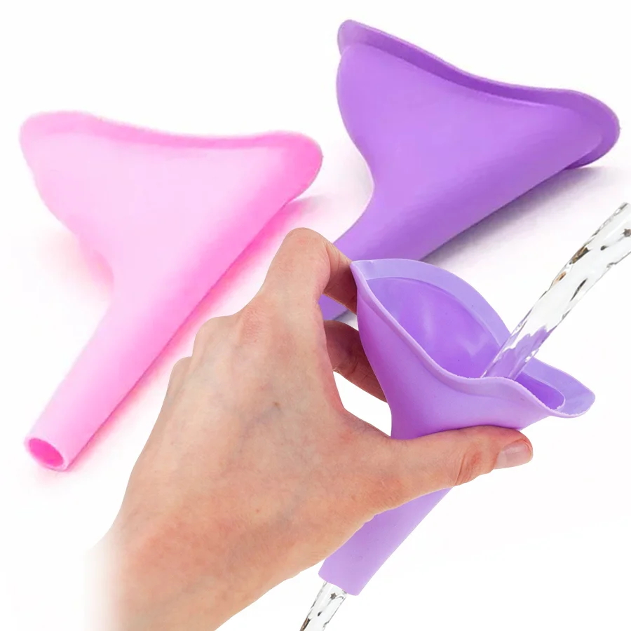 2 Colors Silicone Standing Urine Funnel Portable Outdoor Travel Camping Hiking Emergency Personal Hygiene Care Supplies XJM