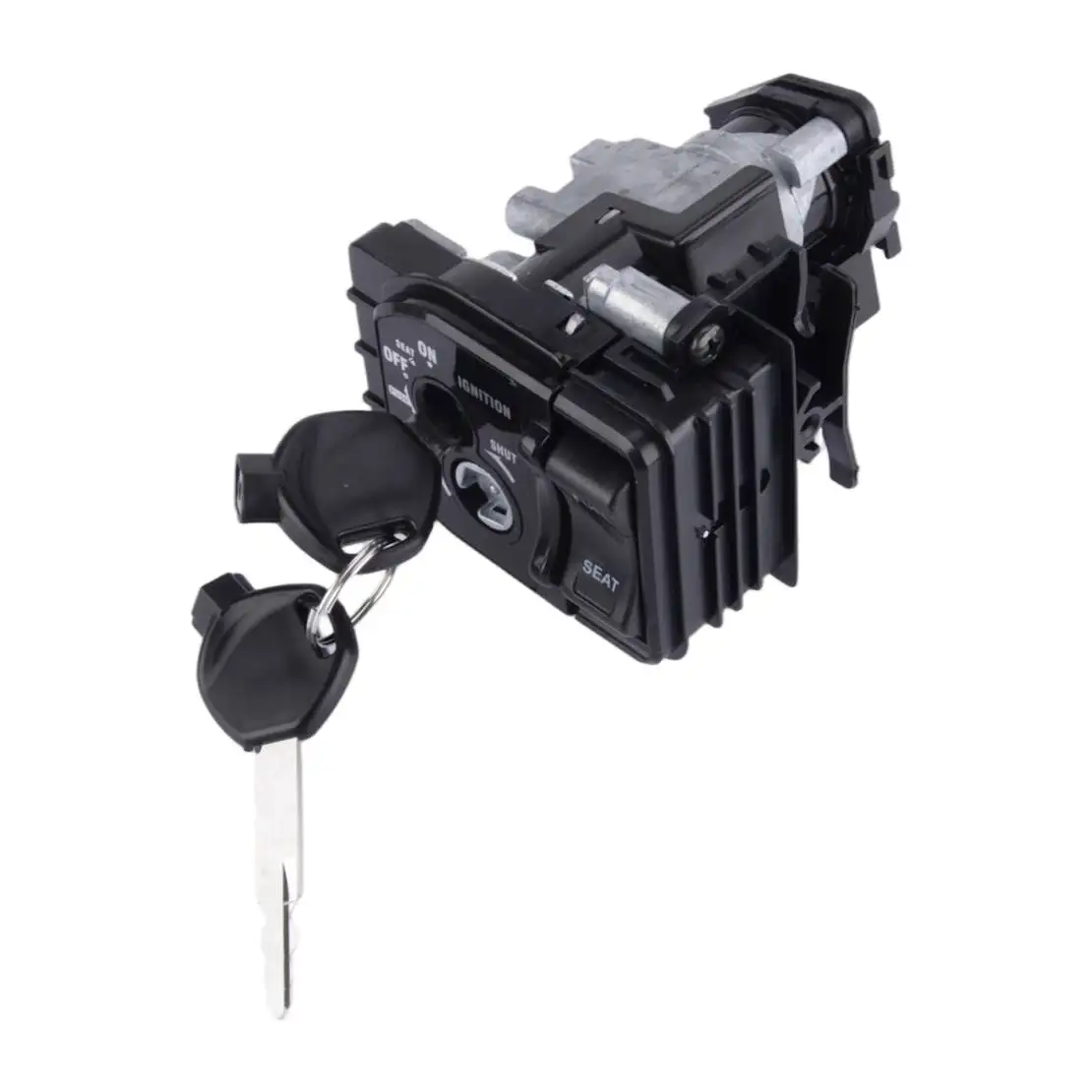 مفتاح برميل الإشعال قفل مع 2 مفاتيح عدة سبائك الألومنيوم الأسود صالح لهوندا PCX 125 WW125EX2 2015 2016 2017