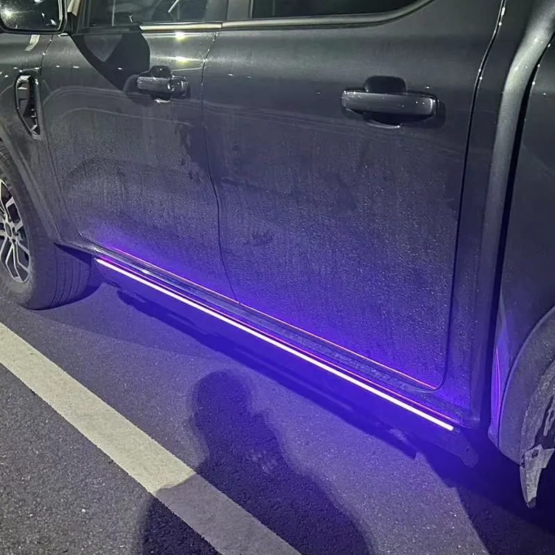 Electric Running Boards Retractable Aluminum Alloy Neon LED Lights For Land Cruiser 90 Prado J90 1996-2001 with Carry Bag view 4