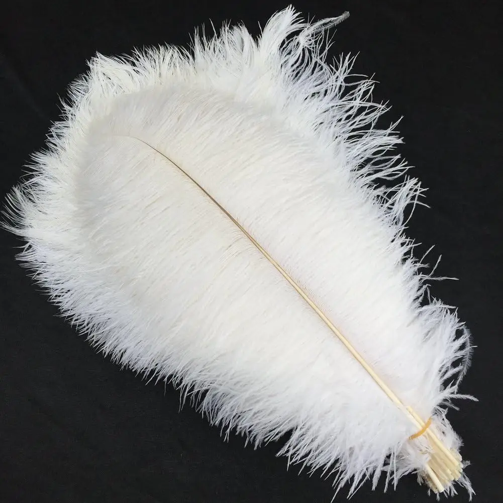 

10Pcs Large Ostrich Feather Shafts 22-24inch(55-60cm) Plume for Wedding Centerpieces Home Decoration Of DIY Crafts For Wedding