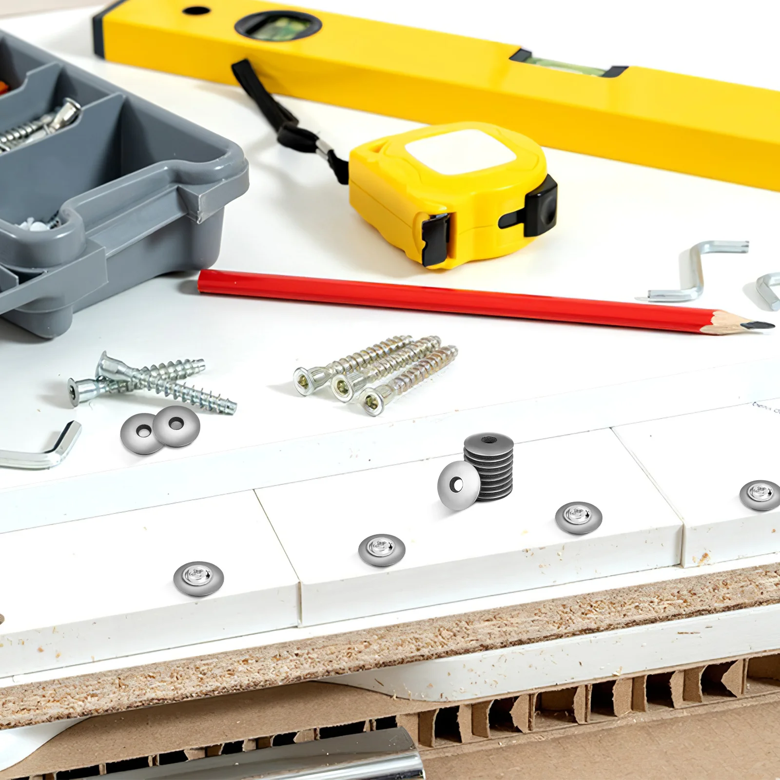 

10pcs Stainless Steel Rubber Sealing Washers Waterproof High Temp Resistant For Plumbing Kitchen Sink Fastener Washer Assortment