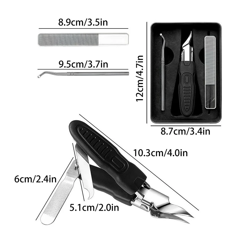 3-In-1 Anti-splash Nail Clippers Multi-style Ingrown Toenail Cuticle Cutter Diagonal Pliers Household Nail Trimmer Manicure Tool