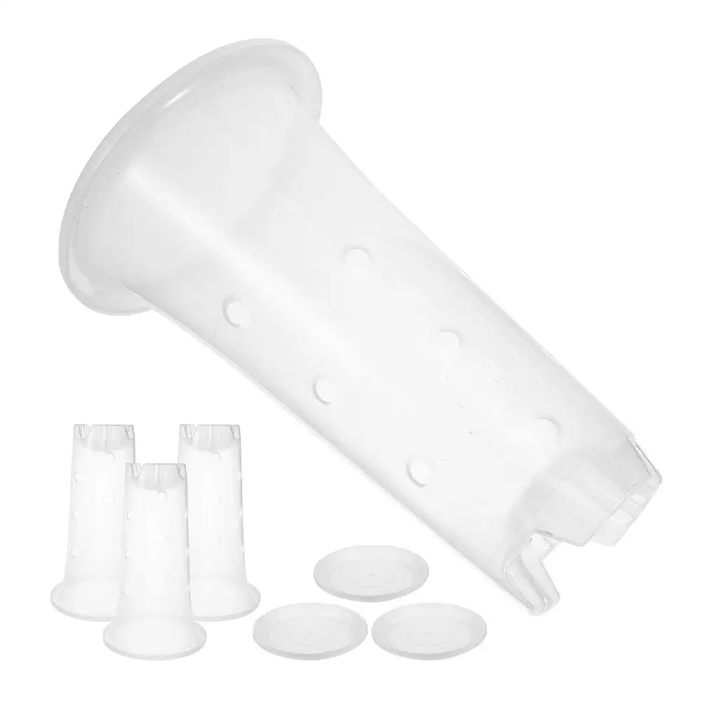 

4 Sets Nursery Plant Pots Outdoor Small for Plants Nursing Plastic Clear with Saucer Orchid Planters
