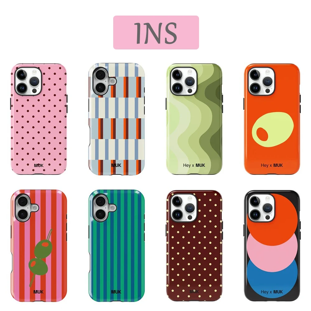 Clmj Stripes Gilda Phone Case for iPhone 17 16e 16 15 14 13 12 11 X XS XSMAX 7 8 Air Pro Max Plus Luxury Double-layer Back Cover