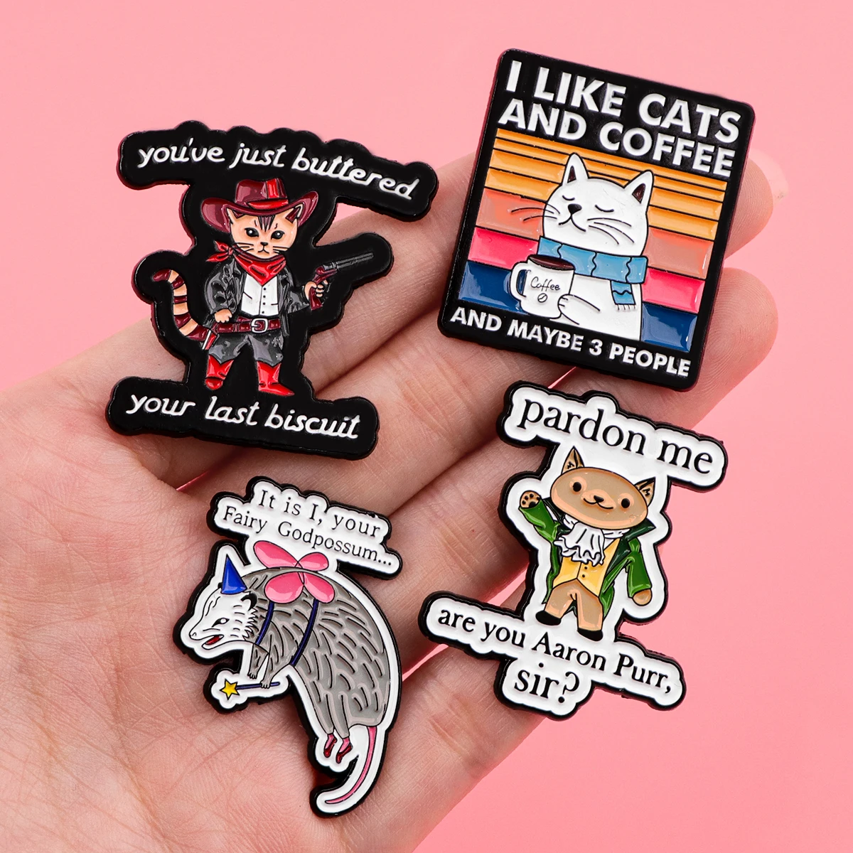 

Funny Opossum Enamel Pins Cartoon Animal Quotes Brooches Badge Lapel Pin Clothes Accessories Fashion Jewelry Birthday Gifts