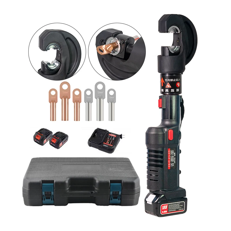 ES-400 Automatic Crimping Cordless Battery Electric Hydraulic Crimper Tool for Copper Aluminum Terminals CU/AL 16-400mm²