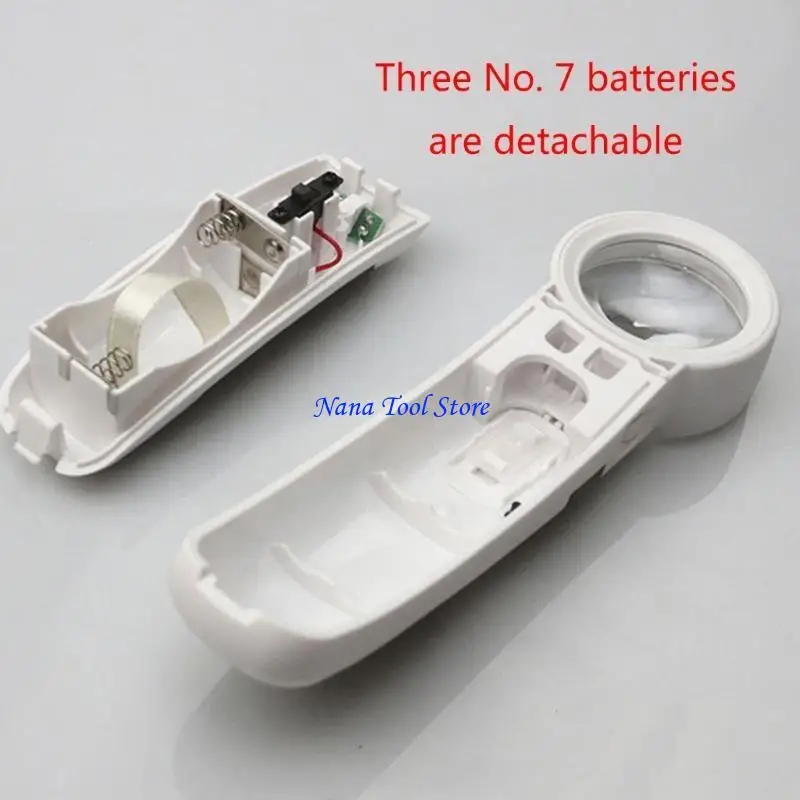 31GJ Glass with Light, 16X Handhelds 2 LED Light Illuminated Magnifier for Reading, Inspection, Coin, Jewelry