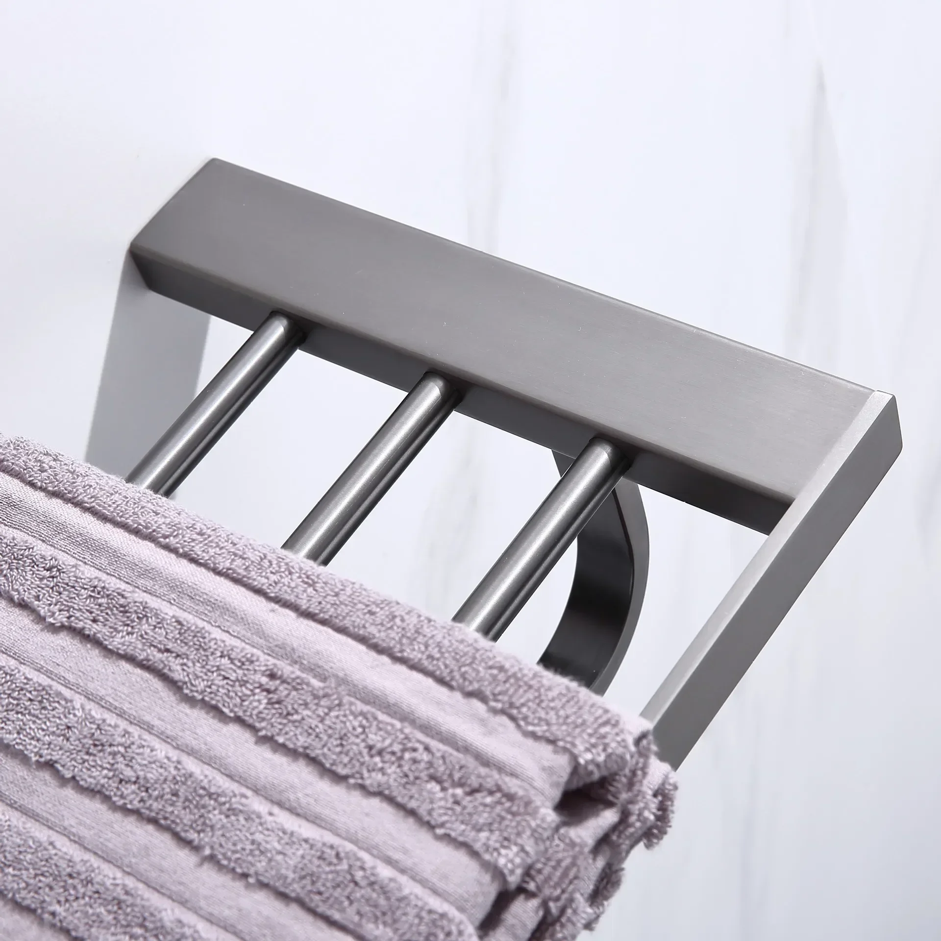 Towel rack Bath towel holder 2.2 cm extremely narrow style gun gray modern minimalist model