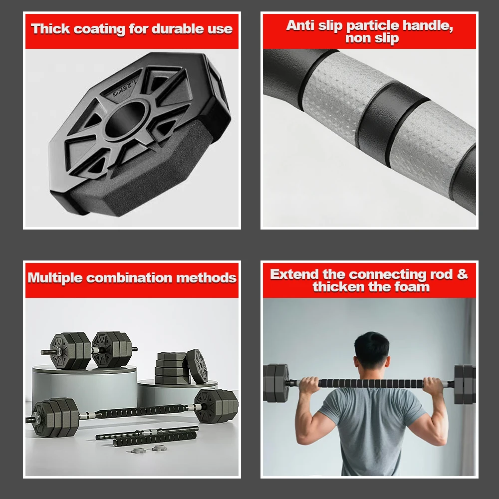 مجموعة دمبل قابلة للتعديل 20 كجم، زوج من الدمبل المثمنة 20 كجم، قابلة للفصل والتعديل مع ملحقات تثبيت وتعديل مختلفة، مناسبة للياقة البدنية المنزلية، مناسبة لاستخدام صالة الألعاب الرياضية، مناسبة لعشاق اللياقة البدنية