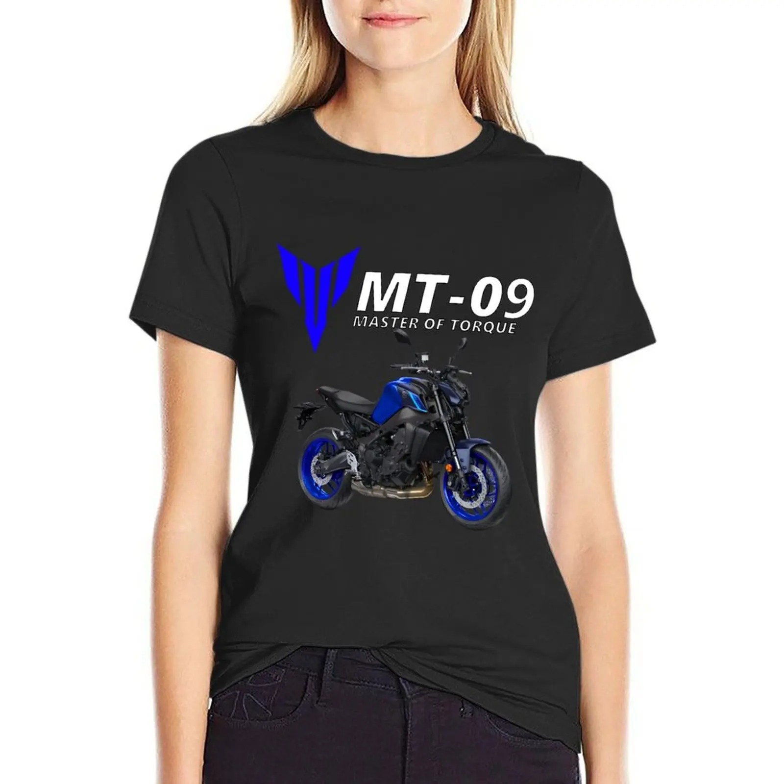 

MT-09 Motorcycle T-shirt lady clothes hippie clothes rock and roll t shirts for Women