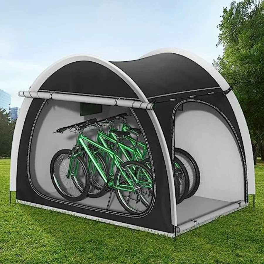 

Bike Storage Shed Tent Oversized Storage Tent for 3-4 Bikes Portable Foldable Garage/Garden Storage Tents Waterproof Anti-uv Ou