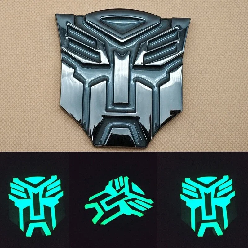 Emblema 3D Metálico Negro de Transformers Autobots para Auto, Camioneta, SUV, Coupé, Motocicleta, etc.