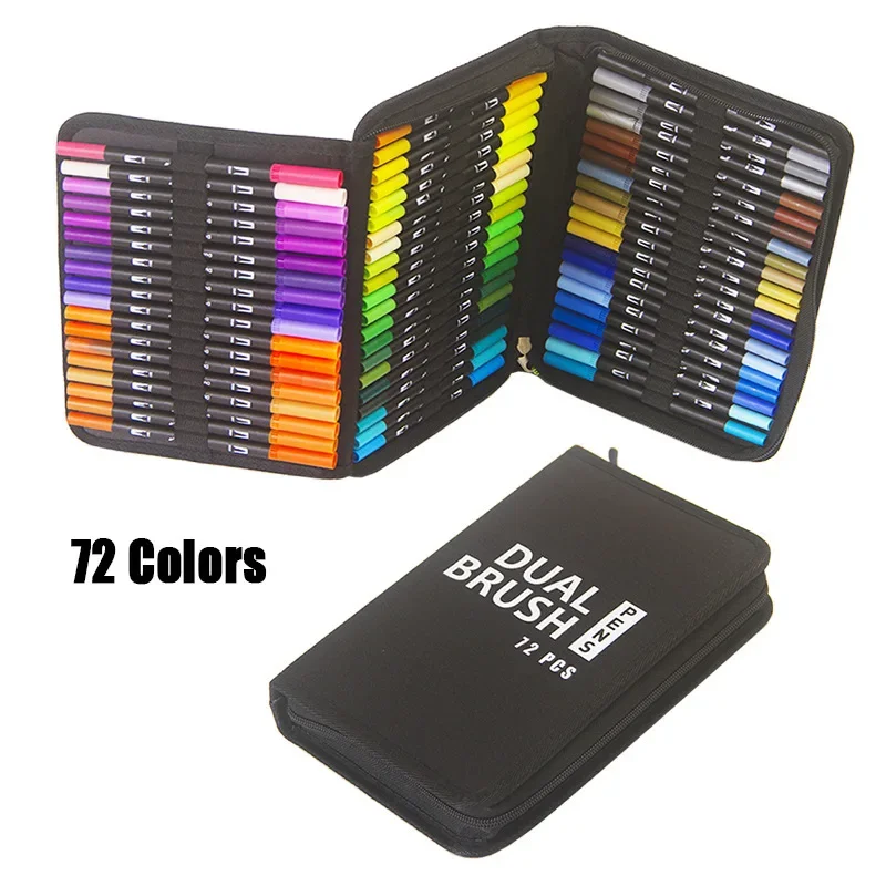 60/72/120pcs Colored Pencil Artist Kit Set Painting Marker Pen Adult Kids Gifts Soft Brush Drawing Tools Set Office Home Supplie