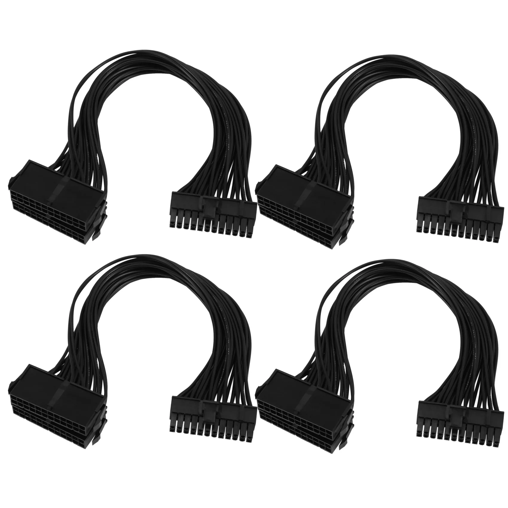 4X Power Supply Splitter, Dual PSU Cable Adapter 24 Pin 20+4 Pin ATX Motherboard Adapter Extension Cable