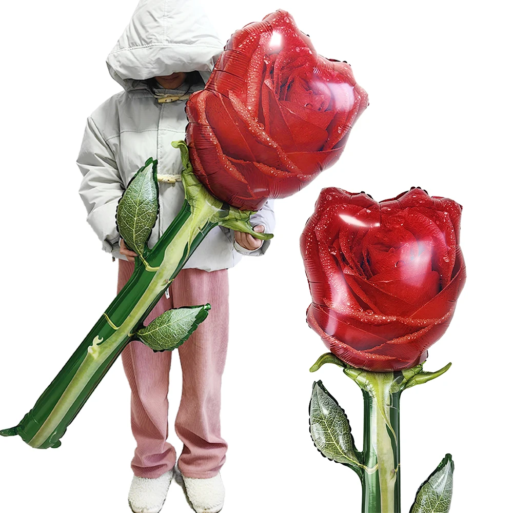 大型模擬ローズバルーン 1.3 メートル Hign 女の子の好意ギフト結婚記念日バレンタインデーパーティーシーンの装飾用品小道具