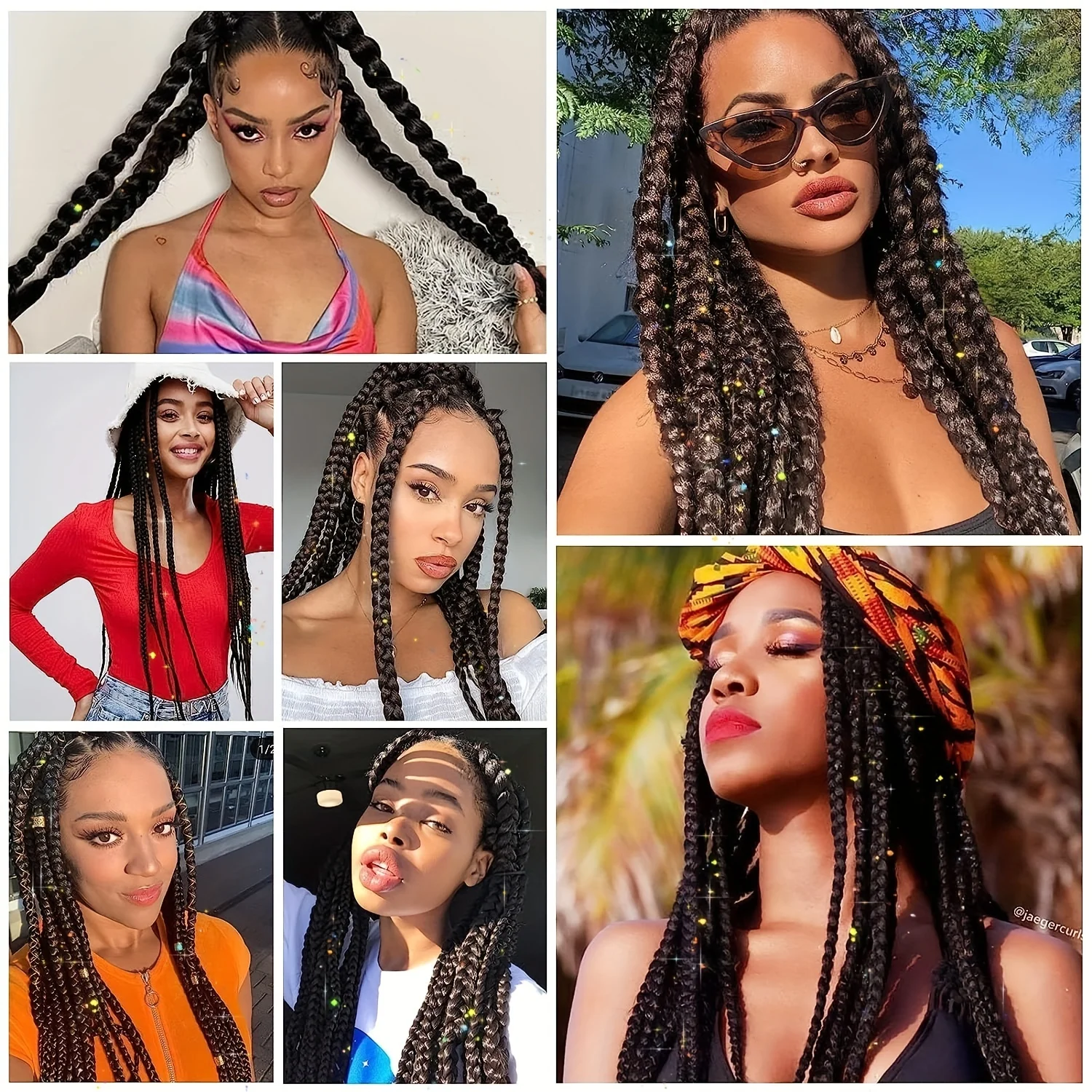 Colored Braiding Hair Ombre Yaki Straight Braids Blend Hair Tinsel Festival Rave Hair Extensions for Girls Crazy Hair Day Braids