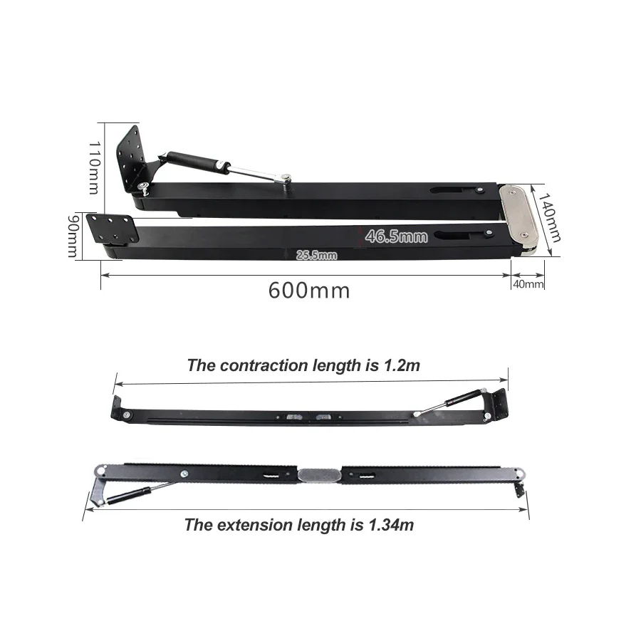 

Aluminum Alloy Hinge Desk Hinges Hardware Accessories Flip-down Folding Dining Table Hardware Hidden Bar Table