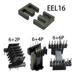 EEL16 6+2 6+4 6+6 Pins 8/10/12P Mn-Zn PC40 Vertical Horizontal Transformer Longer  Ferrite Magnetic Core Coil Former Bobbin