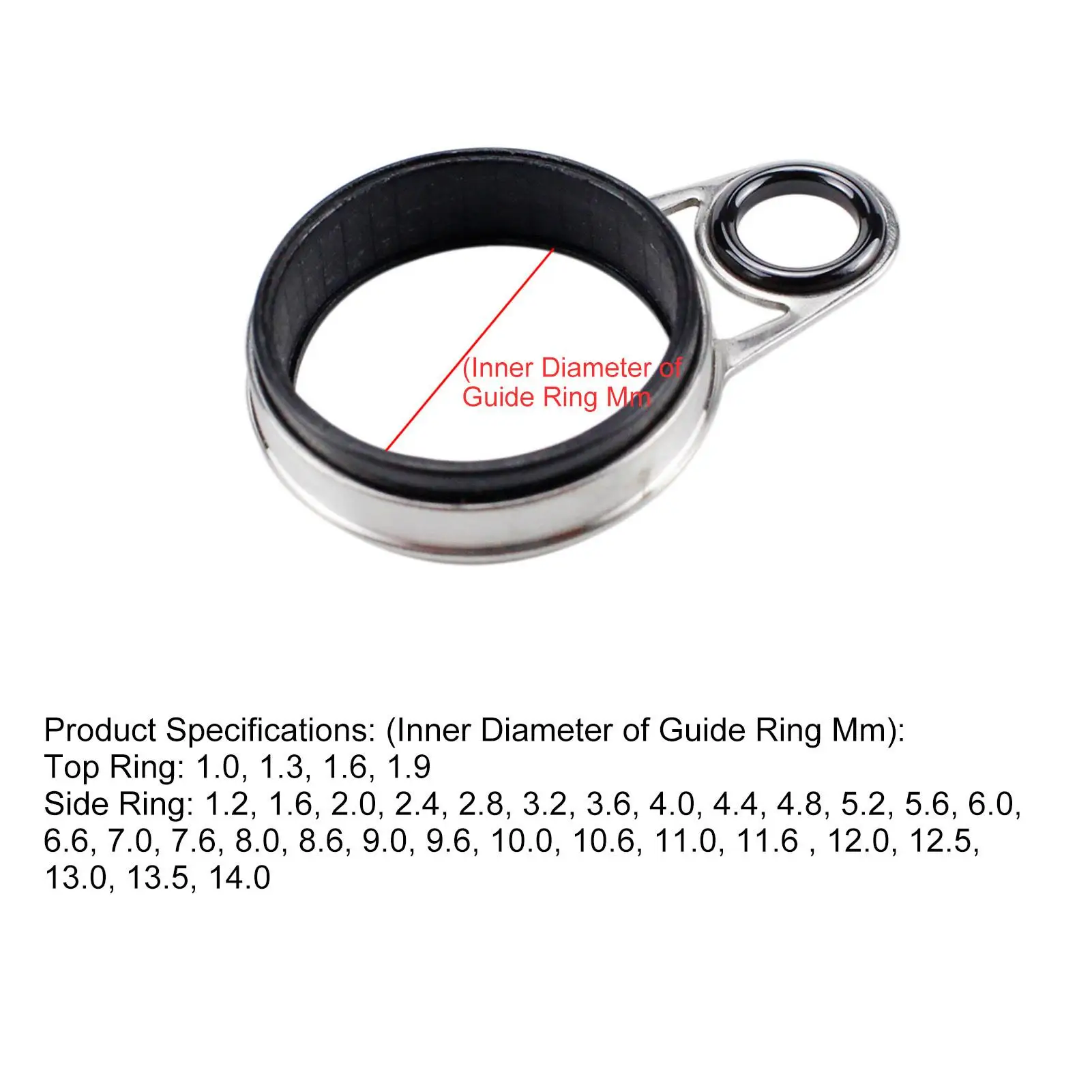 33pcs for fishing Rod Guide Set with Wear-Resistant Ceramic Rings 1.0-14mm Side Tip Top Rings for Durable for fishing Gear