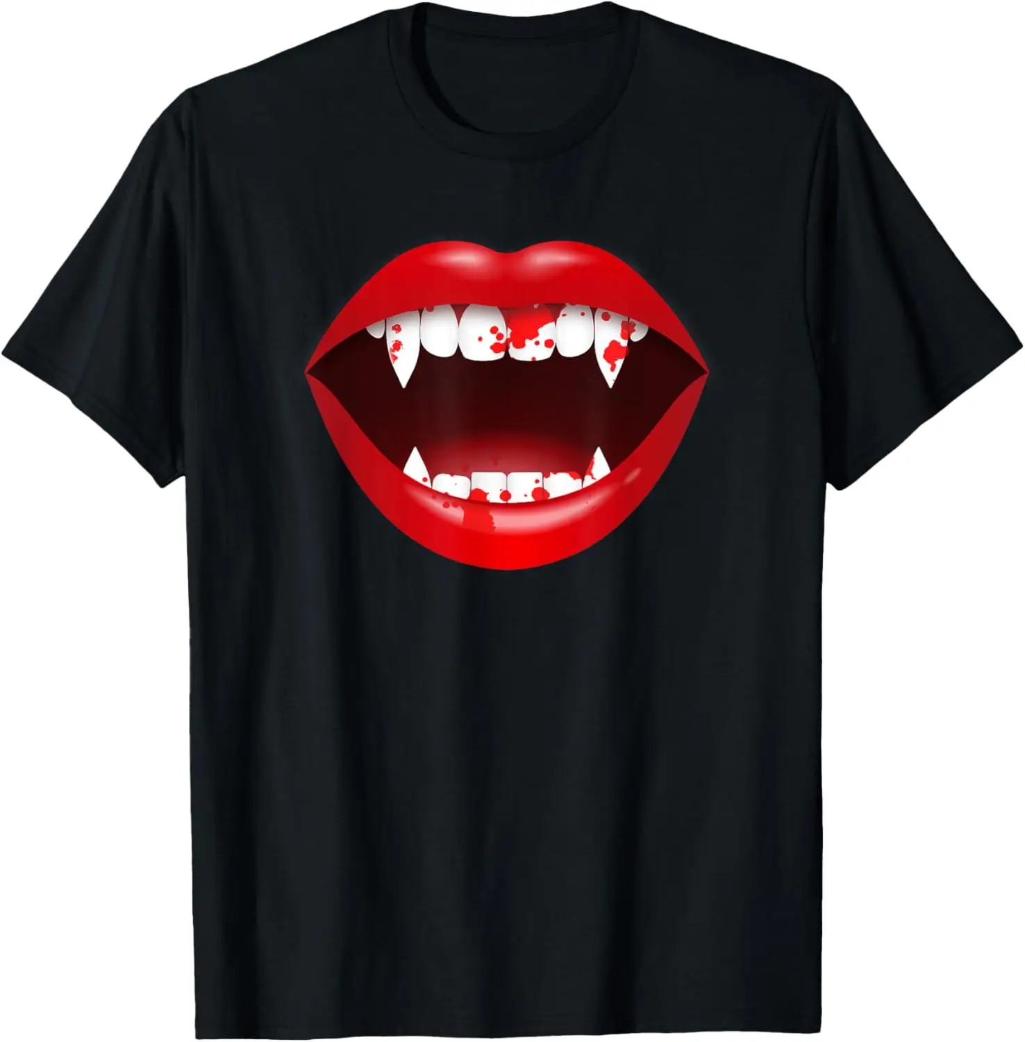 

Vampire Mouth T-Shirt Scary Dracula Halloween Costume Tee