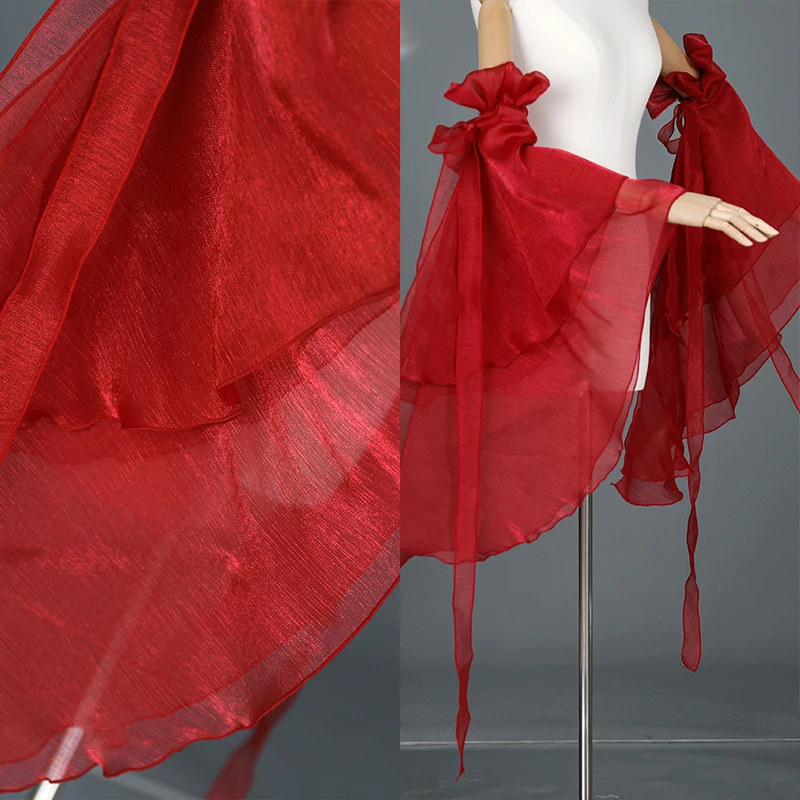 1 ペア二層古代スタイルプリンセスウォータースリーブダンス衣装ワンピースオールマッチスリーブトレーニング韓服エレガントなレースアップ