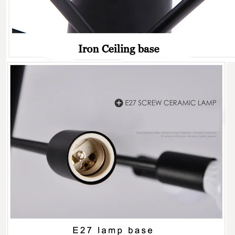 

Wrought Vintage Iron Ceiling Lights loft Light Luminaria E27 Bulb 90-265V for Home Lighting Fixtures Lampara