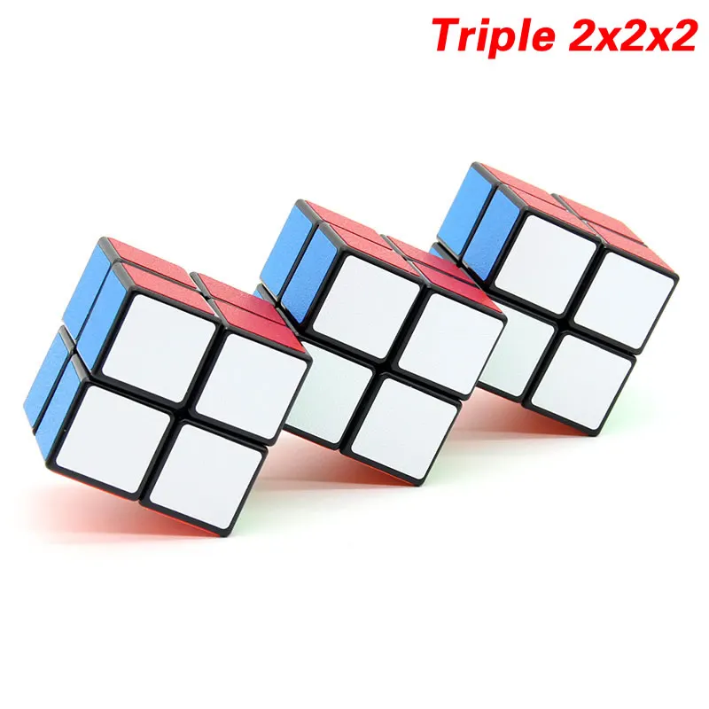 Creative Double Triple Quadruple 2x2x2 Magic Cube 2x2 Neo Professional Speed Twisty Puzzle Brain Teasers Educational Toys