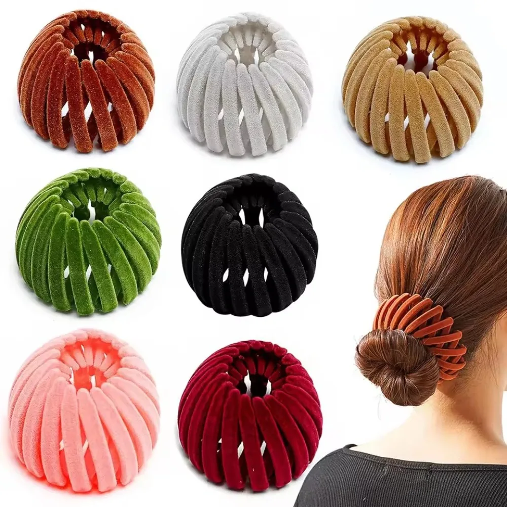 Magische Haarringe, Lazy Braider Tool, Vogelnest-förmige Haarspangen, Ball-Head Hochpferdeschwanz-Haargerät, Damen-Haaraccessoires