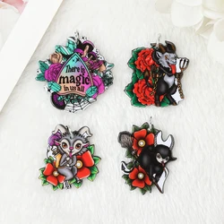 8Pcs Halloween Charms Creative Acrylic OUIJA Sheep Pendant For Keychain Necklace Jewelry Diy Making