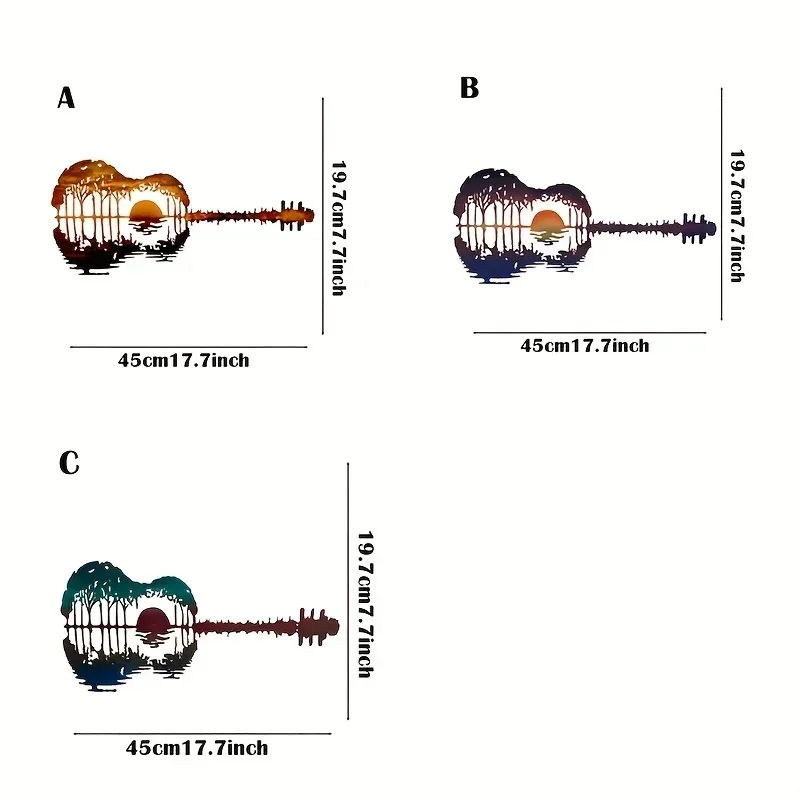 مرحبا الشباب الحديد الحرف المعدنية ، الغيتار التجريدي ، الأعمال الفنية المنزلية ، خلفية داخلية ، غرفة نوم قلادة زخرفة ، زخرفة الجدار المعدنية