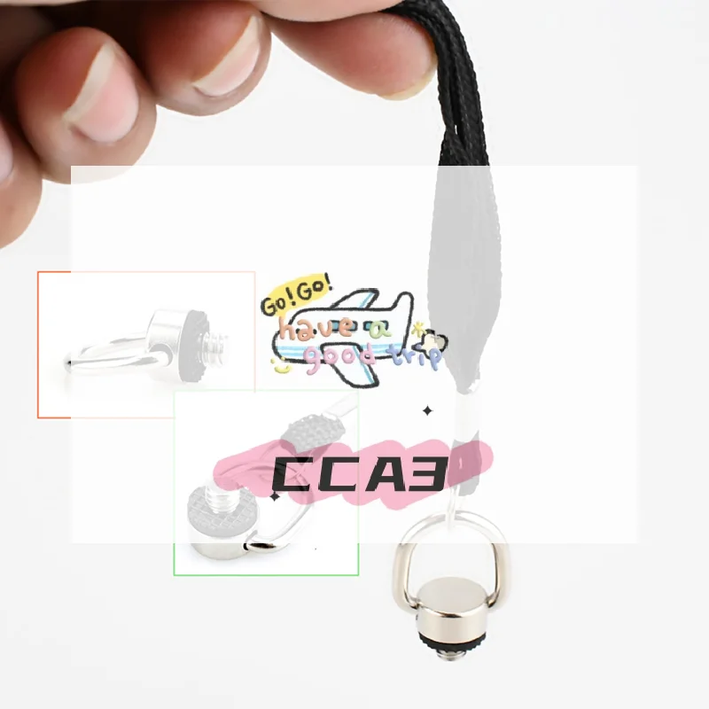 

1/4 Inch Handle Camera Screw 1/4" D Ring Adapter w 15cm Adjustable Hand Wristband Lanyard Strap Sling for Tripod Photo Studio