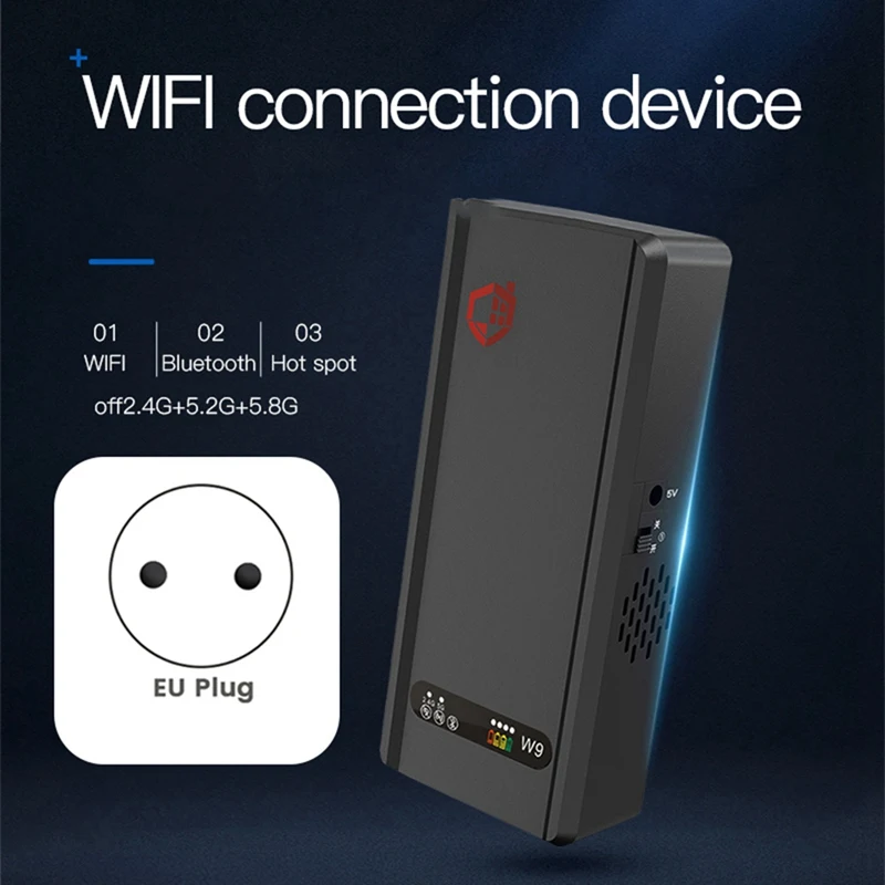 Bloqueador de señal inalámbrico W9, intercepción de datos WIFI, Anti, teléfono móvil, conectar al punto de acceso Wifi