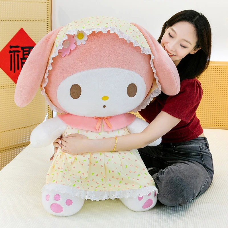 

80CM Tianyuan My Melody Plushies Super Big Size Sanrio Cartoon Anime Peluche Comfortable Soft Doll Ornament Children's Toy Gifts