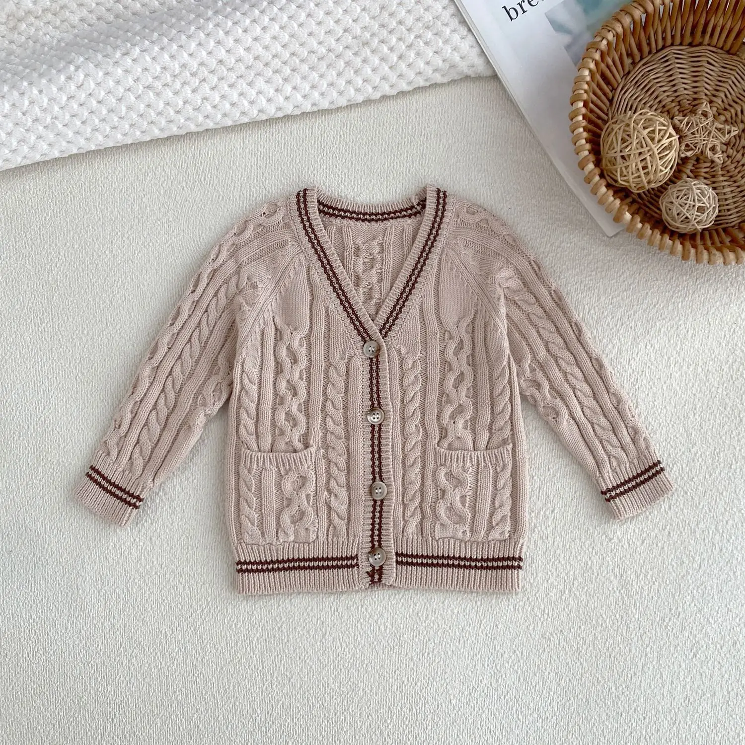0-3T Newborn Kid Baby Boy Girl Sweater Cardigan Winter Clothes Long Sleeve Warm Knit Knitwear Coat Top Thick Outfit