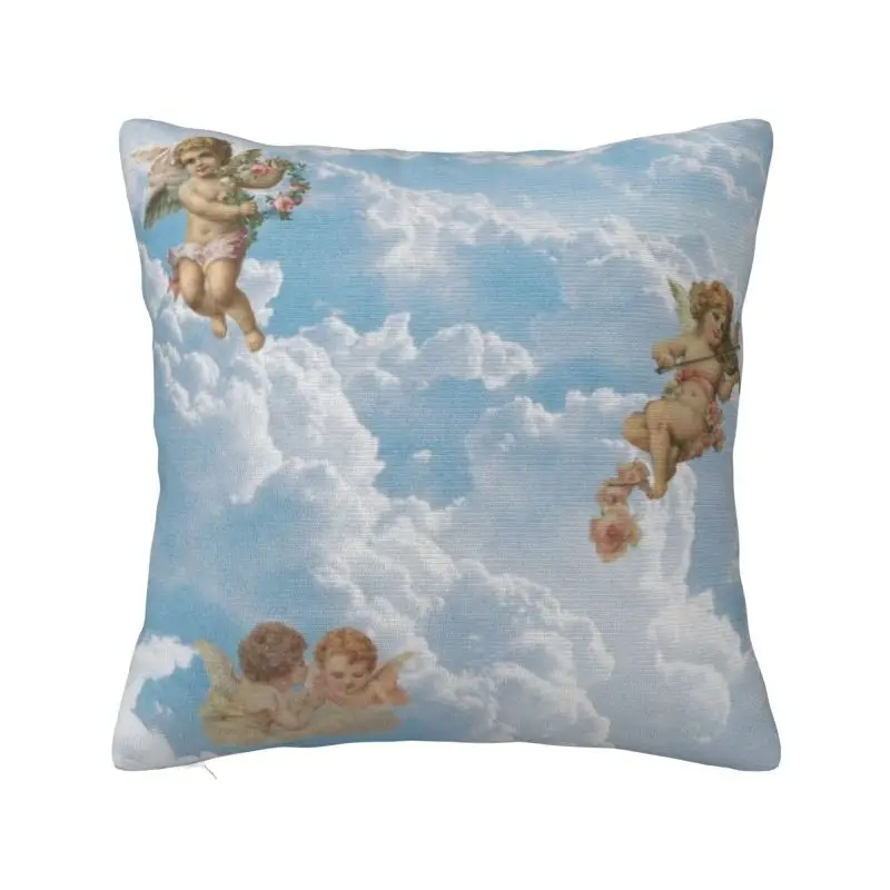 

Custom Renaissance Sky Cherubs Pillow Case Modern Cushion Cover Car Pillowcase