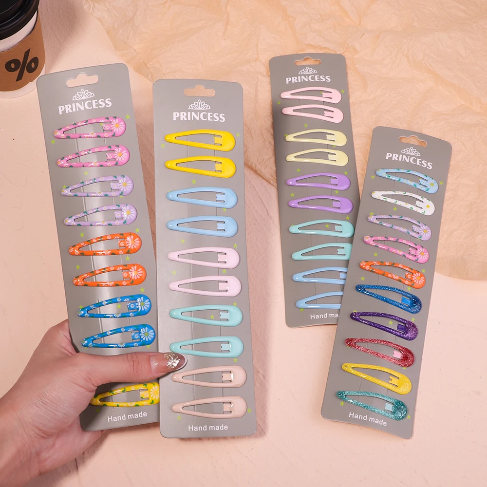 10/30 Teile/satz Neue Frauen Mädchen Nette Bunte Waterdrop Form Haarnadel Süße Haar Clips Barrettes Rutschte Clip Mode Haar zubehör