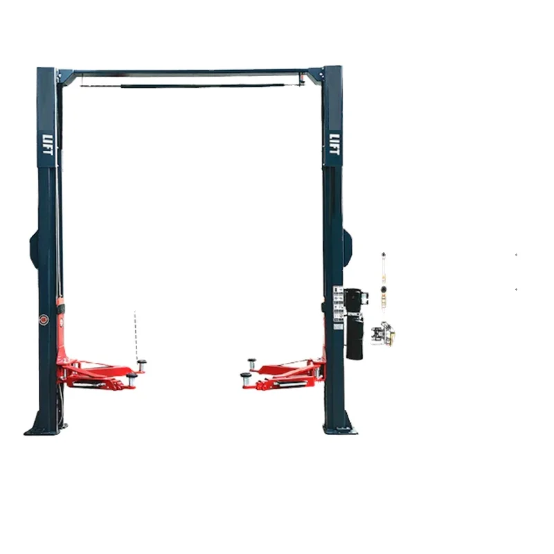 Workshop Hydraulic Cylinder Home Garage Parking Manual Lock Release Over Head Two Column Gantry 2 Post Car Lift For Sale