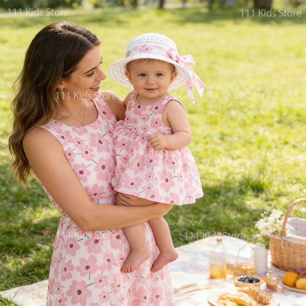 Koreanischer Stil Sommer Baby Mädchen Kleidung Set mit Hut 2-teilig für Kinder Hawaii Urlaub Kleid Anzug Lässiges Outdoor-Kostüm
