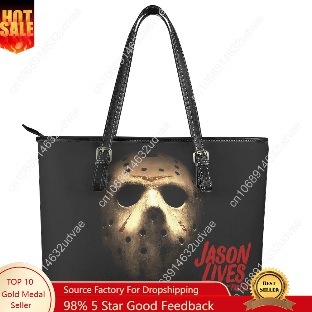 

J-Jasons F-Fridays T-The 13th Handbag Womens Mens Personalized Tote Bag Fashion Shoulder Bag Business Commuter Grocery Bag Gift