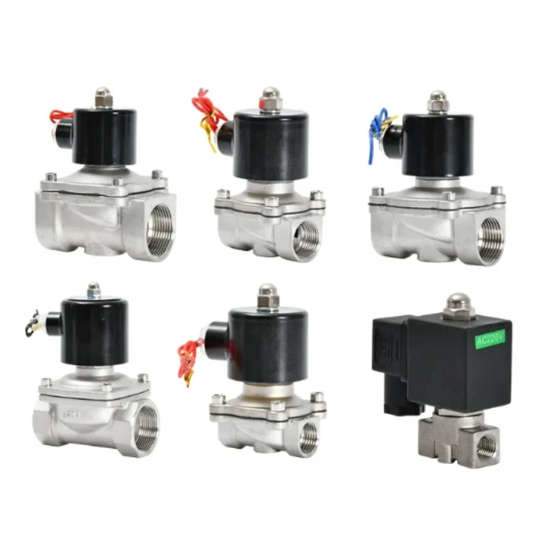 Stainless Steel Solenoid Valve 304 Electric Switch Drain Control Valve Normally Closed Air Valve Coil 220v24v4 Points 6 Points